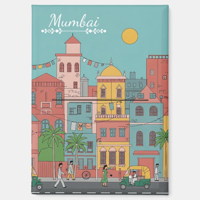 Mumbai Travel Souvenir Magnet (Front)