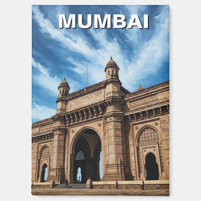 Mumbai Travel Souvenir Magnet (Front)