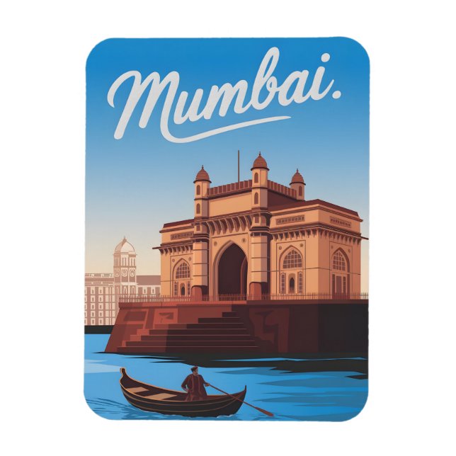 Mumbai vintage magnet (Vertical)