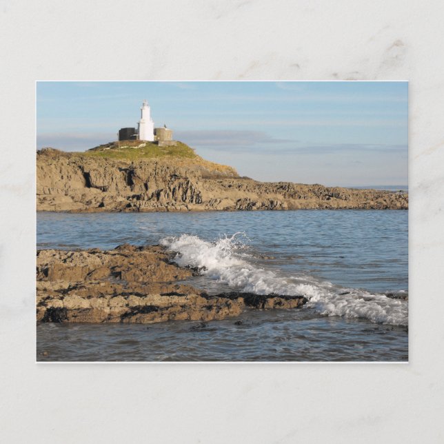 Mumbles Lighthouse Holiday Postcard (Front)