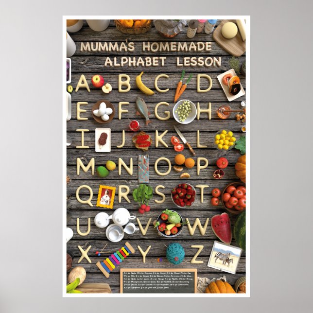 Mumma's Homemade Alphabet Lesson Poster (Front)