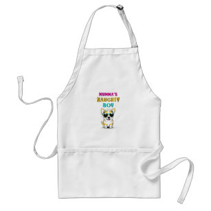 Mumma's Naughty Boy Dogs Best Gift On Mother's Day Adult Apron