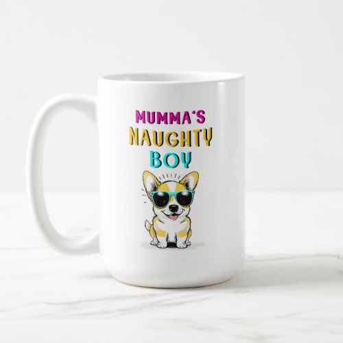 Mummas Naughty Boy Dogs Best Gift On Mothers Day Coffee Mug