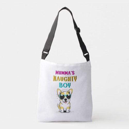 Mummas Naughty Boy Dogs Best Gift On Mothers Day Crossbody Bag