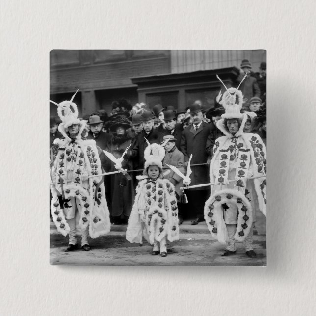 Mummers Parade, New Years Day, 1909 Pinback Button (Front)