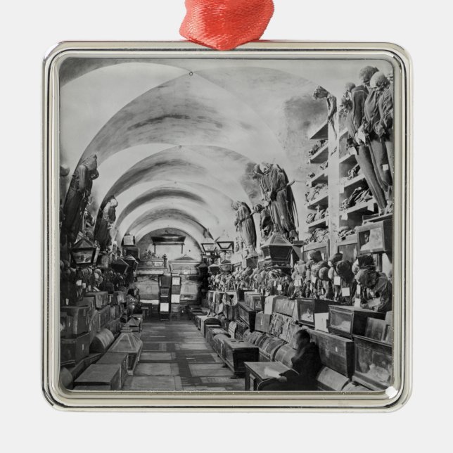 Mummies of catacomb of Palermo, Italy Metal Ornament (Front)