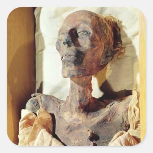 Mummified body of Ramesses II  found in a tomb Square Sticker