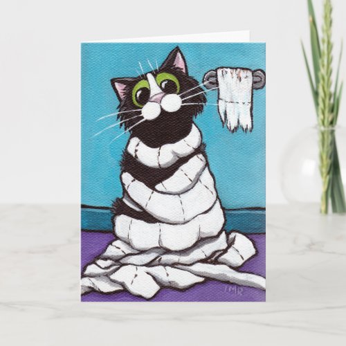 Mummified Cat Card