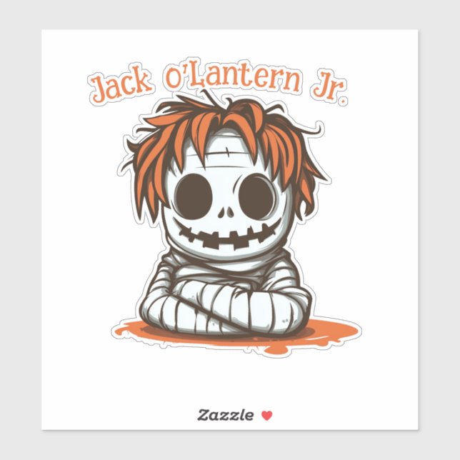 Mummified Jack O' Lantern Sticker (Sheet)