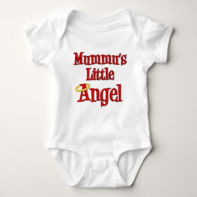 Mummu's Little Angel Baby Bodysuit (Front)
