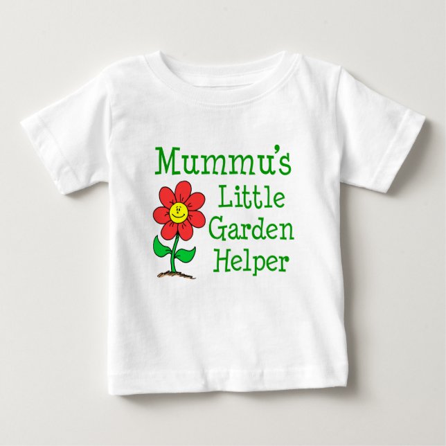 Mummu's Little Garden Helper Baby T-Shirt (Front)