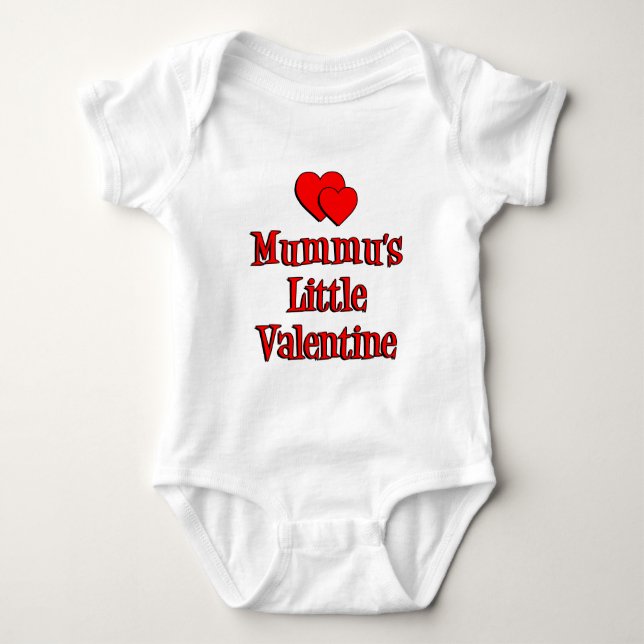Mummu's Little Valentine Baby Bodysuit (Front)