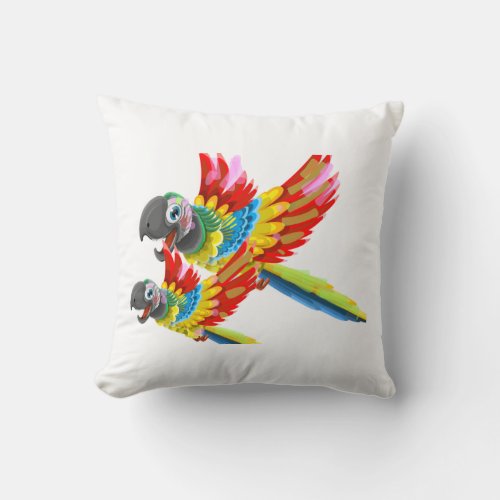 mummy and baby bird on your throw pillow