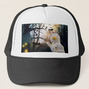Mummy and Bats Halloween Trucker Hat