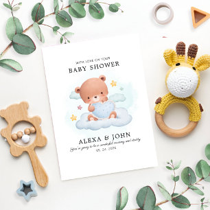 Mummy and Daddy Baby Shower Bear Card