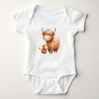 Mummy and Me-HIghland Cow Baby Bodysuit