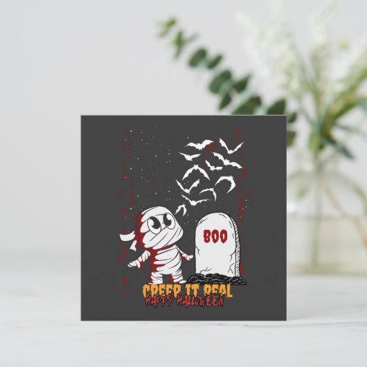 Mummy at Grave Boo Halloween (Standing Front)