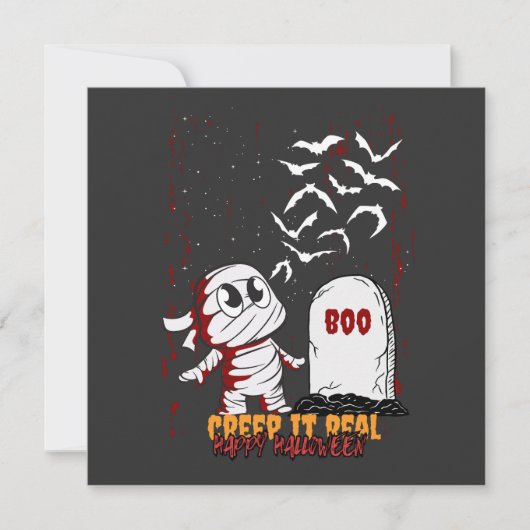 Mummy at Grave Boo Halloween (Front)