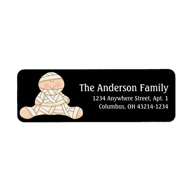 Mummy Baby First Halloween Return Address Labels (Front)