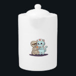 Mummy Boo-Boo Nurse Cat to the Rescue! Classic T-S Teapot<br><div class="desc">Mummy Boo-Boo Nurse Cat to the Rescue! Classic T-Shirt</div>