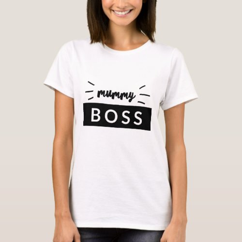 Mummy Boss Coordinating Typography T_Shirt