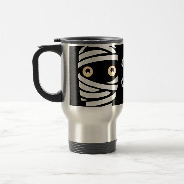 Mummy Cups & Mugs Halloween Travel Mugs (Left)