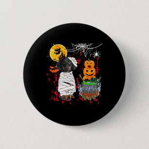 Mummy Dachshund Dog Halloween Dog Scary Pumpkins L Button