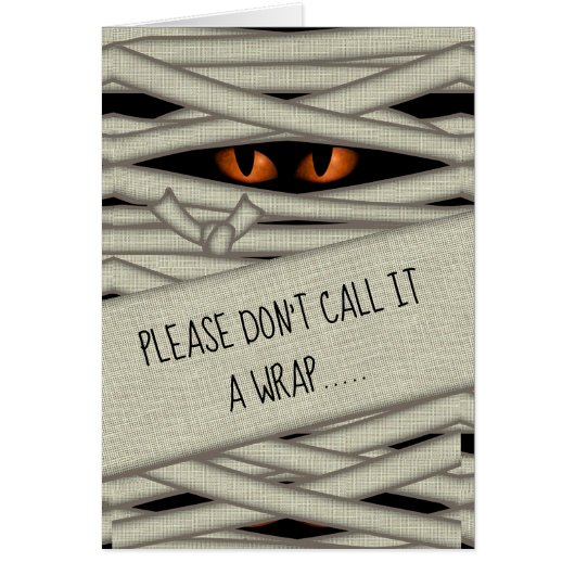 Mummy Eyes Halloween Call it a Wrap Orange ID685 (Front)