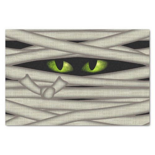 Mummy Eyes Halloween Green ID685 Tissue Paper