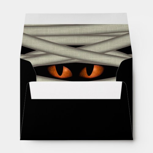 Mummy Eyes Halloween OrangeBlack ID685 Envelope