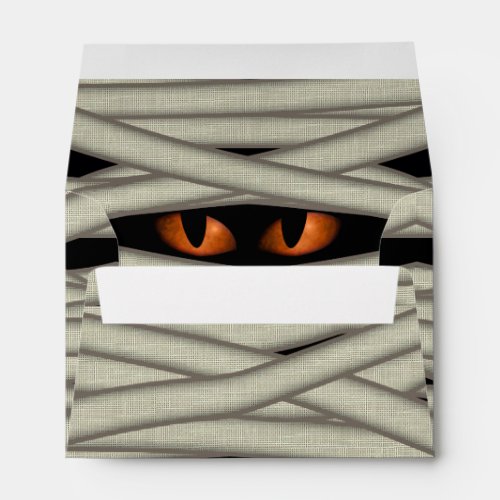 Mummy Eyes Halloween Orange ID685 Envelope