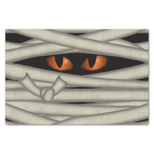 Mummy Eyes Halloween Orange ID685 Tissue Paper