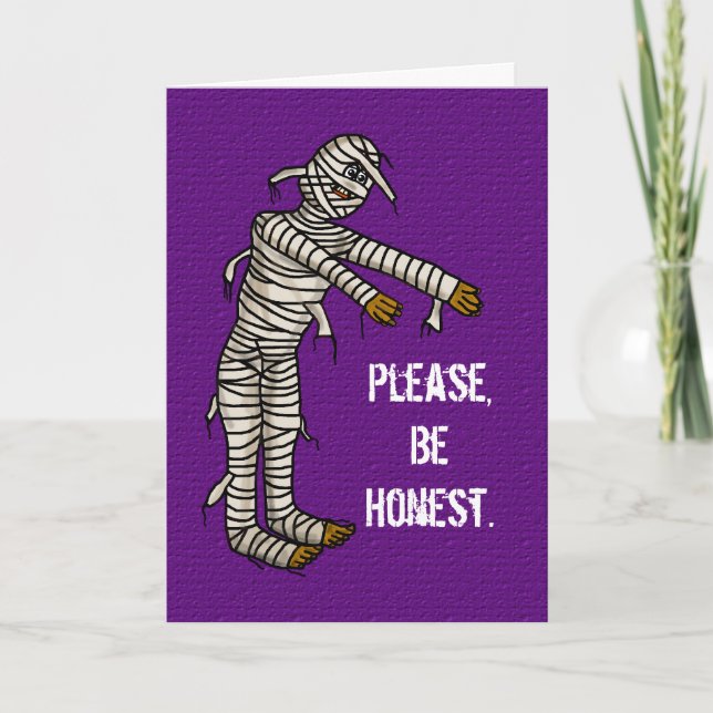 Mummy Funny Halloween Card -  Customize It! (Front)