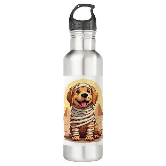 Mummy Golden Retriever Stainless Steel Water Bottle (Front)