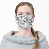 MUMMY HALLOWEEN ADULT CLOTH FACE MASK (Worn)