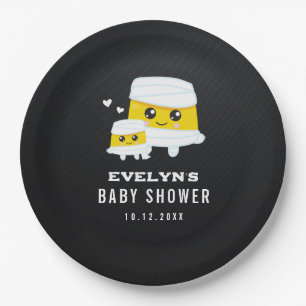 Mummy Halloween Baby Shower Paper Plates