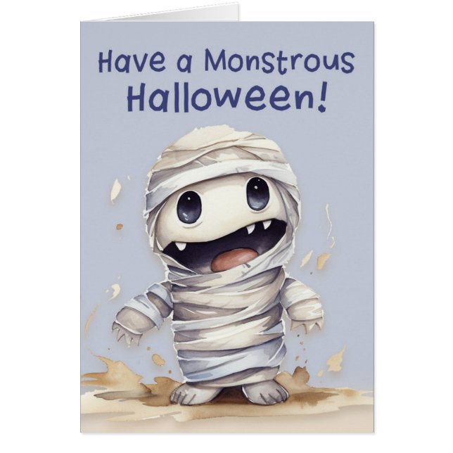 Mummy Halloween Cards (Front)