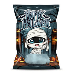 Mummy Halloween Chip Bag Wrappers Party Favors Notepad