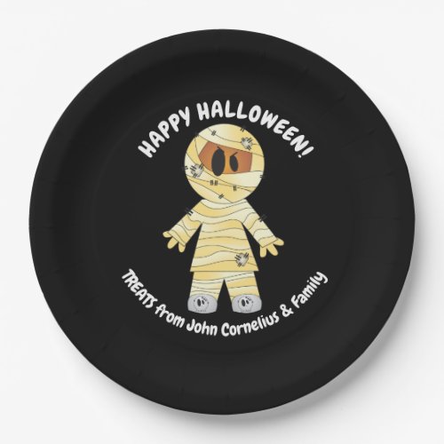 Mummy Halloween Cute Kawaii Adorable Paper Plates