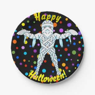 Mummy Halloween Paper Plates