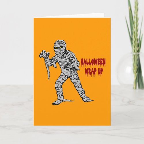 Mummy Halloween Wrap Up Card