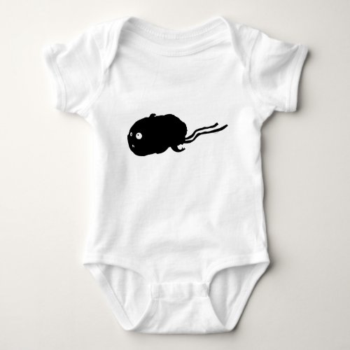 Mummy Hamster Silhouette Baby Bodysuit
