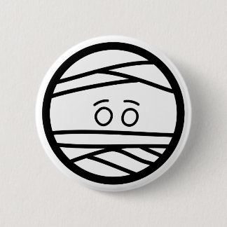mummy head pinback button