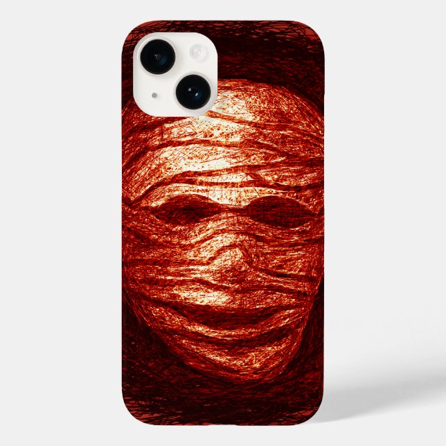 Mummy Head Scratch iPhone Case (Back)