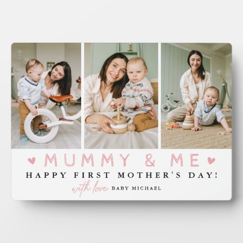 Mummy  Me 1st Mothers Day 3 x Photo Collage Plaque