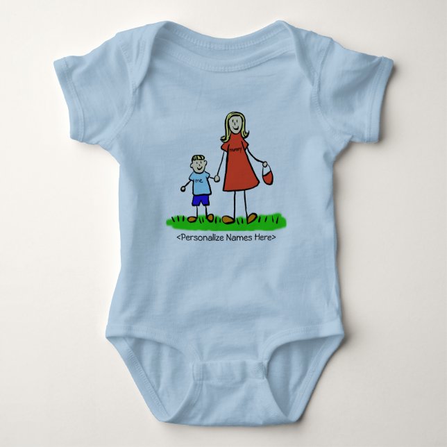 Mummy & Me Boy - Blond Mother & Son Shirts (Front)