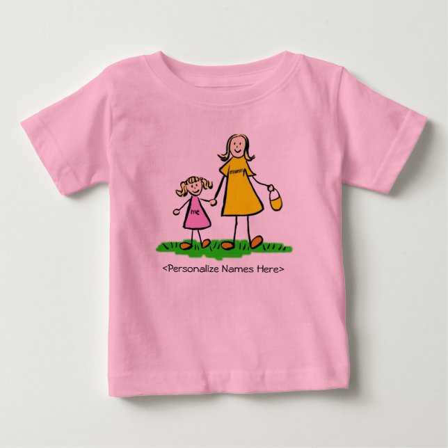 Mummy & Me - Mother and Daughter Blonde TShirt (Front)