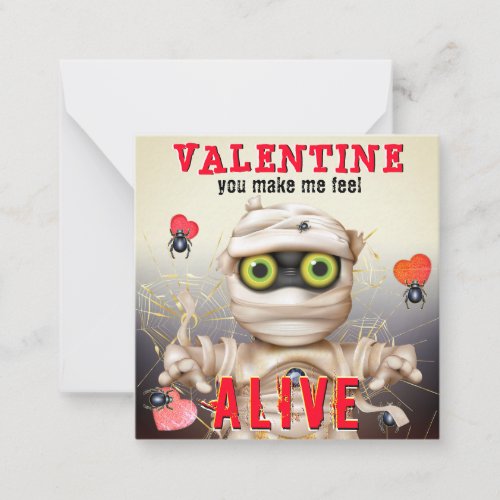 Mummy Monster Kids Classroom Valentine Card