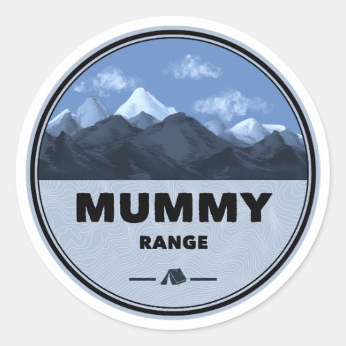 Mummy Mountain Range Colorado Camping Classic Round Sticker
