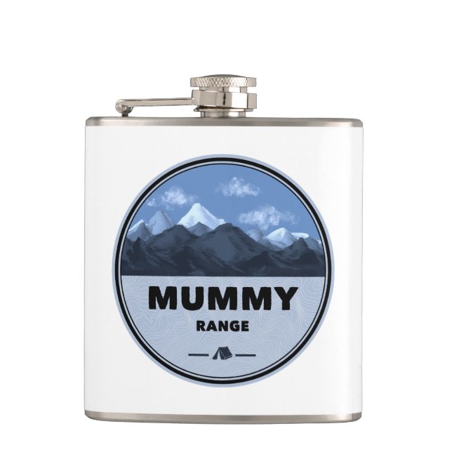 Mummy Mountain Range Colorado Camping Flask (Front)